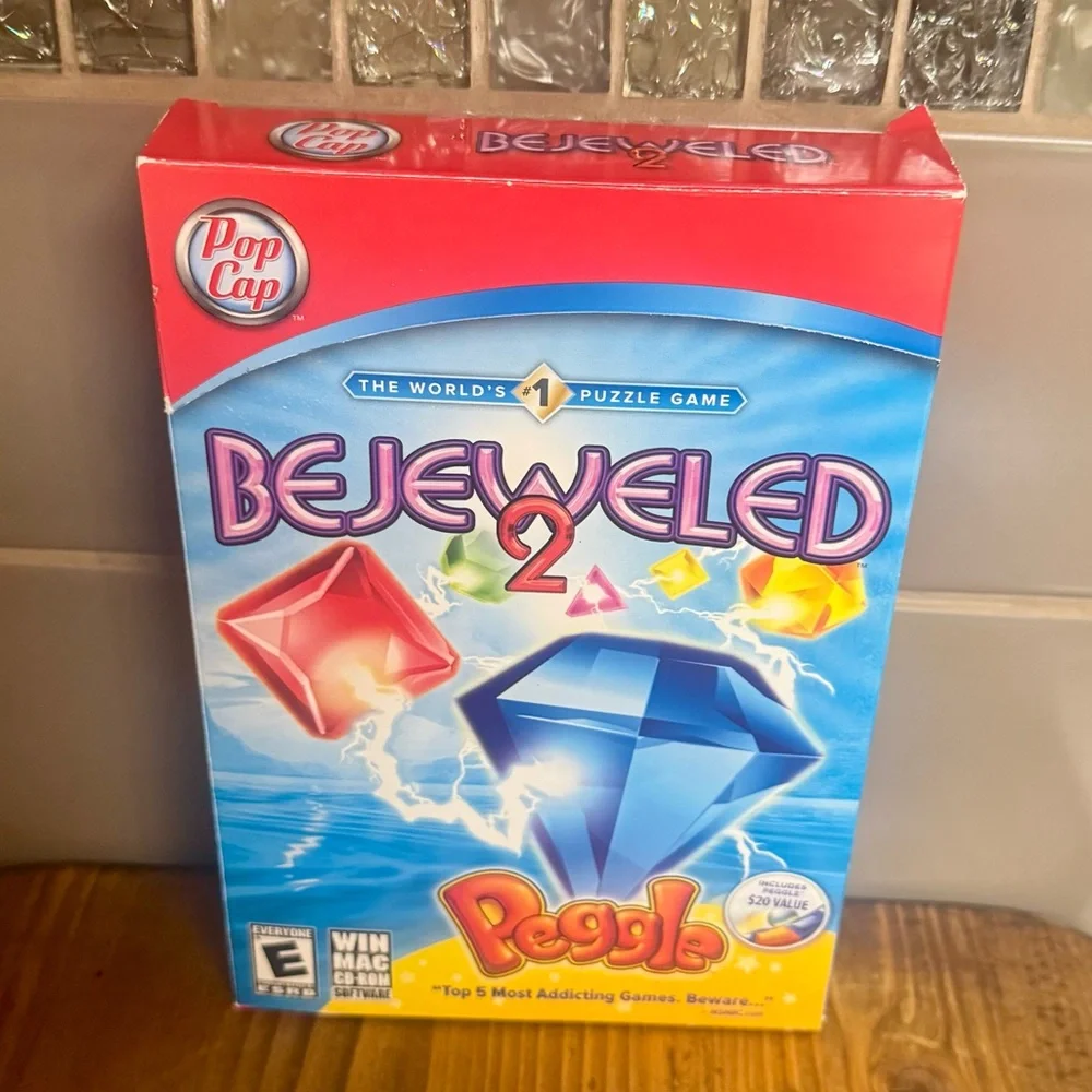 BEJEWELED 2 & Peggle PC Computer Games MAC CD-ROM by Pop Cap Games